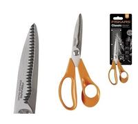 Fiskars Tijeras Universales S92, Longitud: 18 cm, Hojas de acero inoxidable/Mango de Plástico, Clásicas, Naranja, 1000555