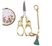 Tijeras vintage,Tijeras de bordado vintage - para manualidades pequeñas | de para crochet, bonitas tijeras con cadena para costura, herramienta de bricolaje para trabajos artísticos