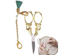 Tijeras vintage - Tijeras de coser y bordar europeas retro con cadena, pequeñas tijeras de costura y manualidades | Tijera retro de lirio del valle tijeras de ganchillo estilo retro europeo con cadena