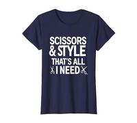 Tijeras y Estilo, That's I Need Funny Hairstylist Camiseta, Mujer, Azul Marino, L