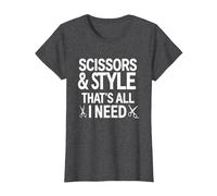 Tijeras y Estilo, That's I Need Funny Hairstylist Camiseta, Mujer, Jaspeado Oscuro, M