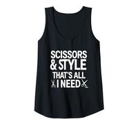 Tijeras y Estilo, That's I Need Funny Hairstylist Camiseta sin Mangas, Mujer, Negro, M