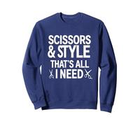 Tijeras y Estilo, That's I Need Funny Hairstylist Sudadera, Unisex para Adultos, Azul Marino, XL