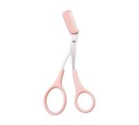 Tijeras y peines para recortar cejas, depilación facial, belleza y cirugía plástica, accesorios de maquillaje (tijeras de cejas rosas)