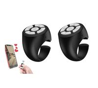 TIK-Tok - 2 piezas de desplazamiento inalámbrico para dedo, diseño de anillo, control remoto de de página, diseño de anillo, control de volumen e interfaz para el hogar
