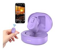 Tik Tok - Anillo de desplazamiento para iPhone, iPad, mando a distancia Bluetooth, con funda de carga, compatible con iOS, teléfonos Android, tabletas, color morado