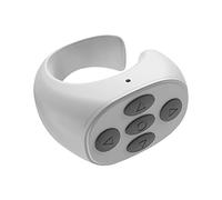 TIK-Tok - Mando a distancia inalámbrico de 37 x 8 x 33 mm con dientes azules para aplicación de teléfono celular IOSAndroi-d, anillo de control remoto portátil, obturador de cámara recargable, botón