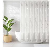 TIKABC Forro de cortina de ducha, forro de ducha de PEVA 4G, cortinas de ducha de plástico impermeable, 72 x 72 pulgadas con agujeros para ojales, 3 pesos magnéticos