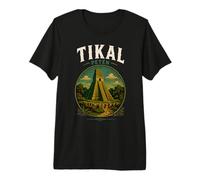 Tikal Guatemala Chapín Antigua Maya Retro Guate Quetzal 502 Camiseta Premium