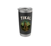 Tikal Guatemala Chapín Antigua Maya Retro Guate Quetzal 502 Vaso térmico de acero inoxidable de doble pared