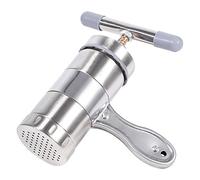 TIKATARER 1 Máquina de Fideos de Prensa de Pasta de Acero Inoxidable o Pasta Casera Fresca, Máquina de Fideos y Exprimidor Manual Fácil de Limpiar con 5 Cabezales de Molde