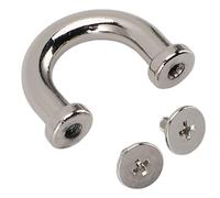 TIKATARER 10 Set de Conector de Anillo de Metal D de Metal Hebillas para Carteras, Collares, Bolsas de Hombro Arch Bridge, Aleación de Zinc y Forma de Forma de Forma de Hierro con Tornillos, (SILVER)