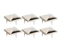 TIKATARER 100 Tachuelas de Garra de Metal de Pirámide Cuadrada para Ropa, Puntas de Clavo para Ropa de Punk Rock, Ideales para Zapatos de Cuero, Bolsos, Accesorios de Manualidades (SILVER #16)