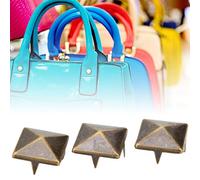 TIKATARER 100 Tachuelas de Garra de Metal de Pirámide Cuadrada para Ropa, Puntas de Clavo para Ropa de Punk Rock, Ideales para Zapatos de Cuero, Bolsos, Accesorios de Manualidades (Bronce #20)