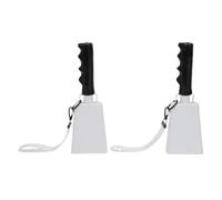 TIKATARER 2 Campanas de Vaca con Acero Sólido de 9 Pulgadas, Tono Profundo Súper Fuerte, Mango Ergonómico Antideslizante, Correa de Muñeca de Nailon para Eventos Deportivos