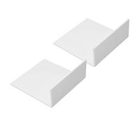 TIKATARER 2 Estantes de Pared Flotantes de Acrílico, Estantes Blancos con Cuatro Adhesivos, Diseño Antiarañazos, Amplían el Espacio de la Pared, Dos Métodos de Instalación, para Cocina, Baño,