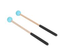 TIKATARER 2 Mazos de Percusión, Baquetas con de Madera de Arce con Cabeza de Goma, Mazos de Agarre Cómodos para Tambor de Lengua, Glockenspiel, Marimba y Xilófono, 2 Piezas (BLUE)