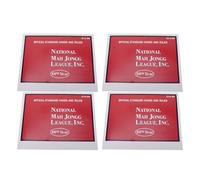 TIKATARER 4 Tarjetas de Puntuación Mahjong, Juego de Tarjetas de Guía de Referencia de Reglas, de Métodos de Puntuación Fáciles de Leer para Principiantes, Múltiples Jugadores, Reuniones Familiares,