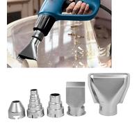 TIKATARER 5 Boquillas de Calor de Acero Inoxidable, Accesorios para Sopladores de Puntas de Aire Caliente, 5 Boquillas de Diferentes Tamaños con Kit Profesional, Ideal para Soldadura, Encogimiento y