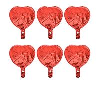 TIKATARER 50 Globos en Forma de Corazón, Globos Decorativos únicos de Película de Aluminio Rojo Brillante, de Material Seguro con Diseño Festivo, Ideales para Bodas, Fiestas, Cumpleaños