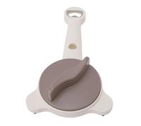 TIKATARER Abrelatas 4 en 1, Abrelatas de Acero Inoxidable con Abrazaderas Antideslizantes, Diseño Giratorio Ajustable para Varios Tamaños de Tapa, Incluye Botella y Sacacorchos