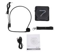 TIKATARER Amplificador de Voz Portátil con Reducción de Ruido AI Batería 23H Salida de 5W, Ideal para Enseñar Yoga del Habla con Micrófono con Cable (BLACK)