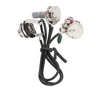 TIKATARER Arnés de Cableado de Guitarra, Circuito de bajo Ruido con Potenciómetros A500K y B500K para Guitarra Eléctrica, Kit de Cableado de Cobre Precableado