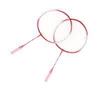 TIKATARER Bádminton Raquets Juego de 2, Badminton Racket Badminton Set 2 Jugador Super Light Deptory Many de Alloy Racquet para Outdoor, Garden, Beach, Family Fun Juego (Rojo)