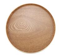 TIKATARER Bandeja de Mesa de café, Plato de Madera para Comida Bandeja Pequeña Porción Servicio de Madera de Comida (30 centimetros)