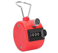 TIKATARER Berm Contador de Conteo Manual, Herramienta de Conteo de Metal de 4 Dígitos, Contador de con Reinicio de Perilla de Plástico, Ideal para Estadísticas de Datos, Asistencia a Conferencias,
