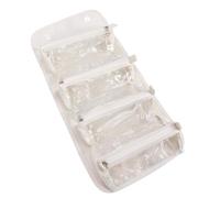 TIKATARER Bolsa de Maquillaje Enrollable para Colgar, 4 Bolsas Extraíbles, Organizador de Artículos de Tocador de Viaje, Bolsa de Almacenamiento Compatible con TSA con Ventana Transparente, Ideal