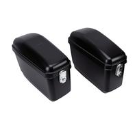TIKATARER Bolsas Rígidas de Motocicleta de 45L para Conductores y | Almacenamiento con cerradura, alforjas negras desmontables, carcasa de plástico, tapa de acceso rápido