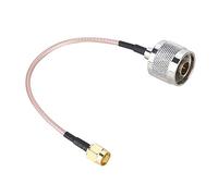 TIKATARER Cable SMA, 1pcs SMA a N Tipo Cable Coaxial Delgado Masculino a Macho de Conexión Masculina 15 Cm RG316