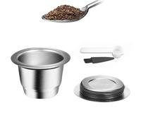 TIKATARER Cápsula de café Reutilizable de Acero Inoxidable, a Prueba de óxido, Apta para Lavavajillas con Filtro Preciso para U CitiZ Le Cube Maestria Lattissima Inissia Concept Ess