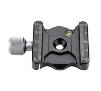 TIKATARER Clamp de Placa de Liberación Rápida, 7.5x4.7x1.4cm Aleación de Aluminio Negro Placa de Liberación Rápida Adaptador de Montaje de Soporte de Soporte de 3/8 Pulgadas para Todos como Tableros