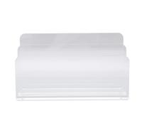 TIKATARER Clasificador de Correo Acrílico para Escritorio de Oficina, | Portacartas de acrílico transparente, base antideslizante, diseño de escalera para oficina en casa