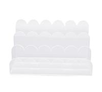 TIKATARER Clasificador de Correo Acrílico, Soporte para Archivos de Escritorio con 3 Ranuras, Organizador de Cartas de Diseño Transparente Resistente con Construcción Duradera, Ideal para Cartas,