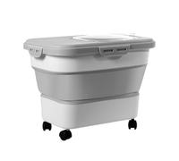 TIKATARER Contenedor Plegable de Almacenamiento de Alimentos para Perros de 6 a 20 Libras, Recipientes Herméticos para Almacenamiento de Alimentos para Gatos y Mascotas, Cubo Plegable para de Arroz