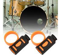 TIKATARER Control de Baqueta, Controlador de Dedo Antideslizante para Bateristas con Herramienta Auxiliar Giratoria, Superficie Suave y Lisa para Protección de Manos (naranja negro)
