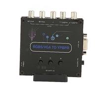 TIKATARER Convertidor de Componentes RGBS VGA SCART a YPBPR, para SFC N64 MD Saturn Entrada SCART RGBHV con Color Ajustable para Juegos Retro Compatible con 480i 480p 576i 576p 720p 1080i