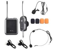 TIKATARER de Micrófono Inalámbrico UHF, 32 Canales, Alcance de 165 Pies, Juego de Micrófono Lavalier con Pantalla LCD y Control de Volumen, Ideal para Enseñanza, Conferencias, Karaoke,
