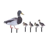 TIKATARER Decoración de Patos, Jardín de Pato Estatua de Escultura Familiar Figurita de Decorativo Acrylic Duck Family Party Signo Funny Duck Figurine Decoraciones de Animales Divertidos para Jardín