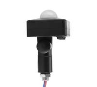 TIKATARER Detector de Movimiento PIR, Interruptor de Sensor Inteligente Infrarrojo, Sensor de Movimiento de Pavimento de Pared con Interruptor de Control, Ideal para Luces Exteriores, Negro