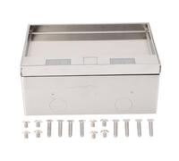 TIKATARER Enchufe Empotrado en el Piso, Acero Inoxidable Completamente Sellado 4000W 16A 3 Salidas Caja de Receptáculo de Piso Estándar Europea a Prueba de Agua y Llama Integrada