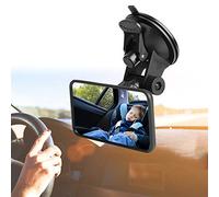 TIKATARER Espejo Retrovisor Ajustable para Automóvil para bebé, Asiento de Seguridad, Monitor para Niños con Lente de Vidrio con Ventosa Grande para Parabrisas o en Cualquier Lugar, Seguro, Estable