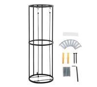 TIKATARER Estante Vertical de Almacenamiento de Pelotas, Soporte de Almacenamiento de Pelotas con Cuerdas Elásticas, Organizador de Baloncesto Independiente para Montaje en Pared para Garaje, Fútbol,