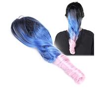 TIKATARER Extensión de de Caballo de Clamp/Holder de Garra, Gradiente de 55 Cm 3 Colores Clamp/Holder Claw Extensiones Curly Ponytail Wig para Uso Diario y Ocasiones Especiales (Estilo: tres)