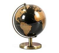 TIKATARER Globo Terráqueo de Escritorio Vintage de 10.63 X 7.87 X 7.87 Pulgadas, Globo Terráqueo Giratorio Decorativo Multifuncional de Tamaño Pequeño de Bronce para la Escuela el Hogar (Color