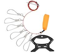 TIKATARER Hebilla de Bloqueo de Pesca, Larguero de Acero Inoxidable para Peces Vivos con Diseño Flotante para Peces Grandes, Flotador de Alambre de 3,5 M y 13 Cm, Incluye Bolsa de Almacenamiento