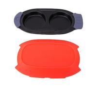 TIKATARER Hervidor de Huevos para Microondas de Doble Cámara de Calor Rápido, Aleación de Aluminio que No Se Deforma para Huevos Fritos, Muffins y Pastel de Carne, Apto para Lavavajillas para